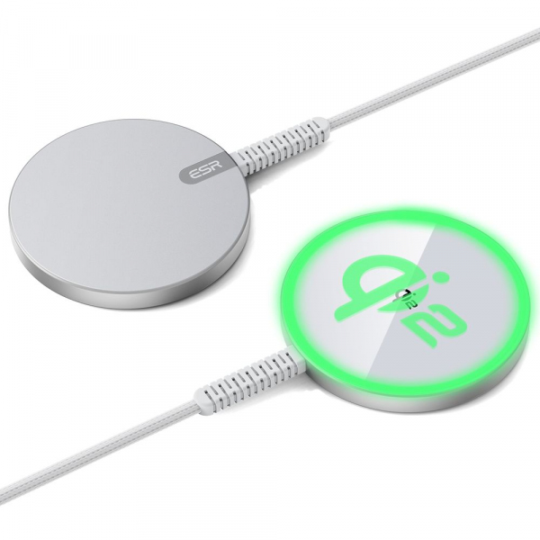 Incarcator Retea Wireless ESR HaloLock, 15W, 1.67A, Argintiu