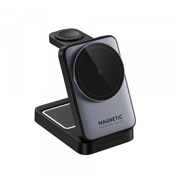 Incarcator Retea Wireless HAVIT W3103 3in1, 15W, 1.67A, Negru Gri