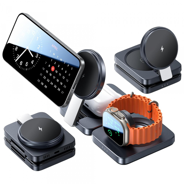 Incarcator Retea Wireless Lisen W602 2in1, 15W, 1.67A, Negru YL0324090008