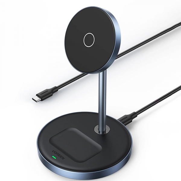 Incarcator Retea Wireless UGREEN CD317 2in1, 20W, 1.67A, Negru