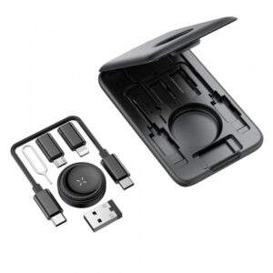 Incarcator Wireless cu Organizator McDodo CH-2440 8in1 pentru Apple Watch Series, Negru