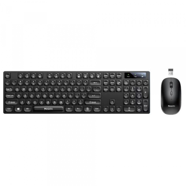 Kit Tastatura si Mouse Wireless Yesido KB42, Negru