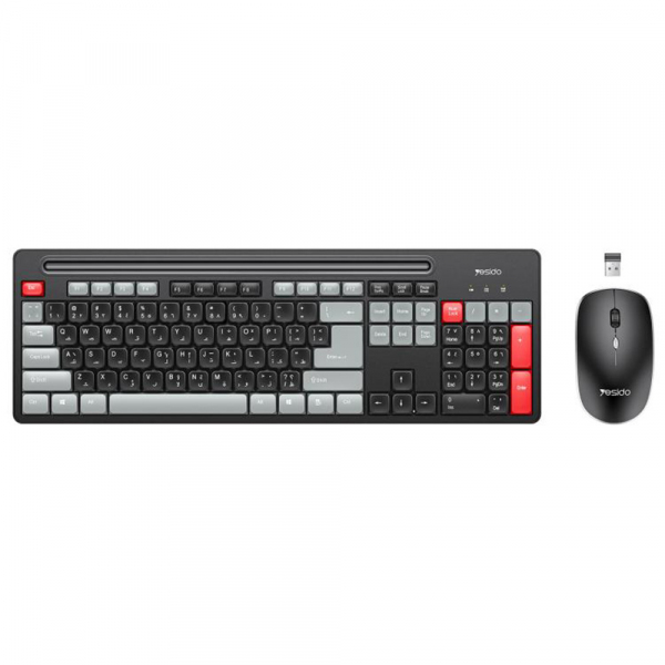 Kit Tastatura si Mouse Wireless Yesido KB43, Negru