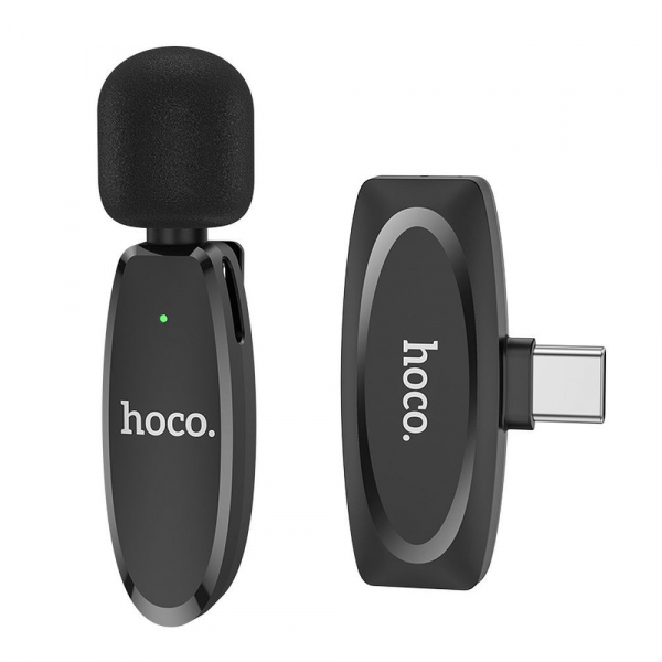 Lavaliera HOCO L15, USB-C, Neagra