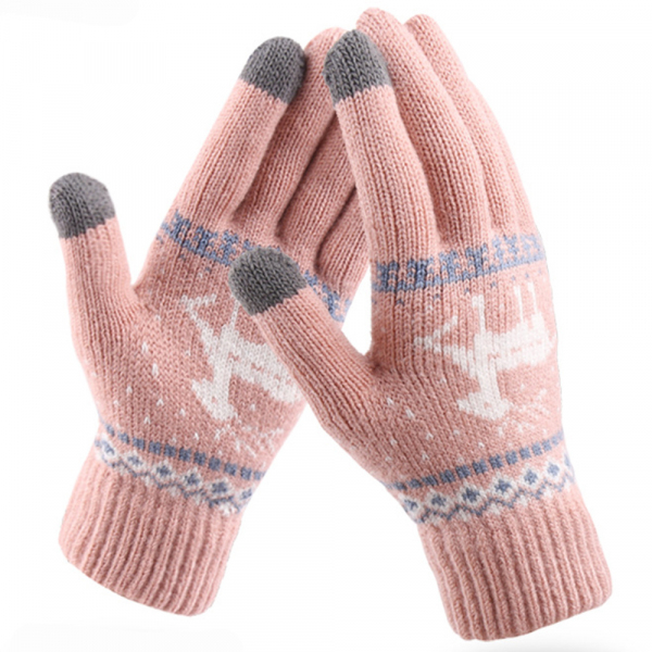 Manusi De Iarna Tactile Dama Techsuit ST0002, Marime Universala, Roz