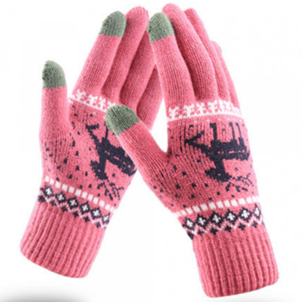 Manusi De Iarna Tactile Dama Techsuit ST0002, Marime Universala, Roz Inchis