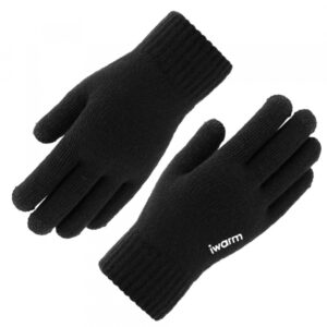 Manusi De Iarna Tactile Iwarm ST0005, Marime 21cm, Negre