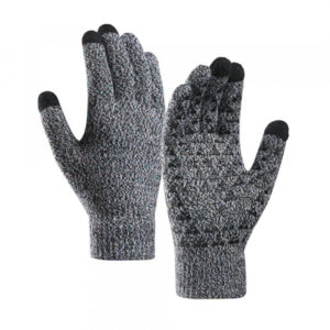 Manusi De Iarna Tactile Iwarm ST0018, Marime 23cm, Negre Gri