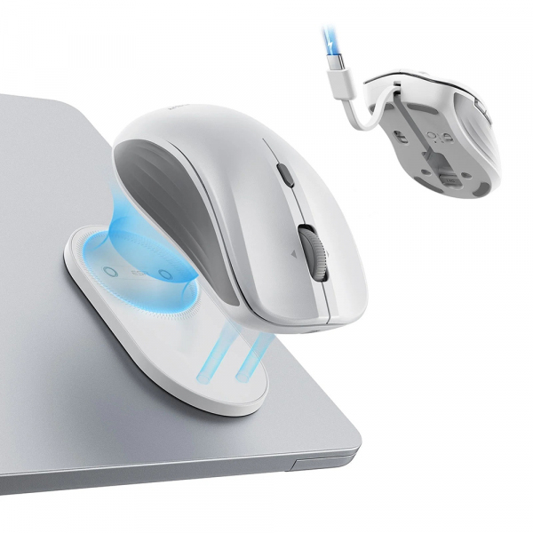 Mouse Wireless ESR MagMouse, 800DPI - 4800DPI, BT / Wi-Fi, Alb