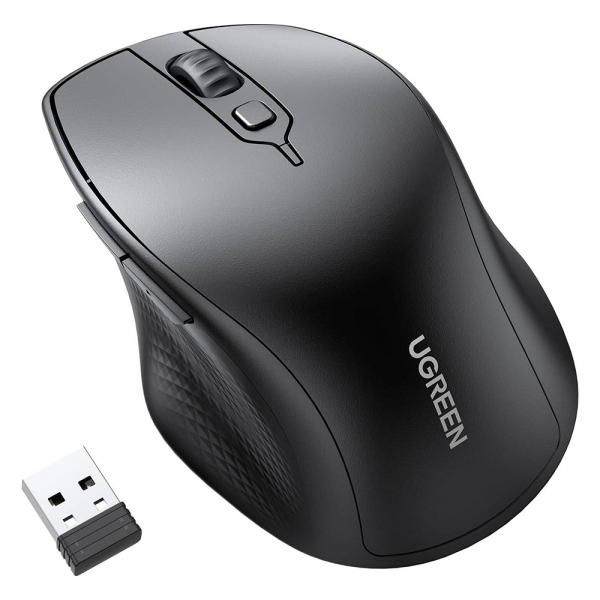 Mouse Wireless UGREEN MU101, 4000DPI, BT / Wi-Fi, Negru