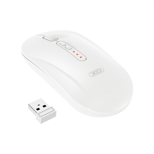Mouse Wireless XO Design M13 Silent Tri-mode, 1600DPI, BT / Wi-Fi, Alb