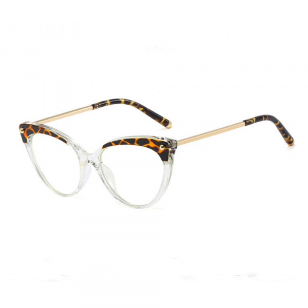 Ochelari De Calculator Dama Techsuit F93308, Anti-Blue Light, Negri Aurii Transparenti