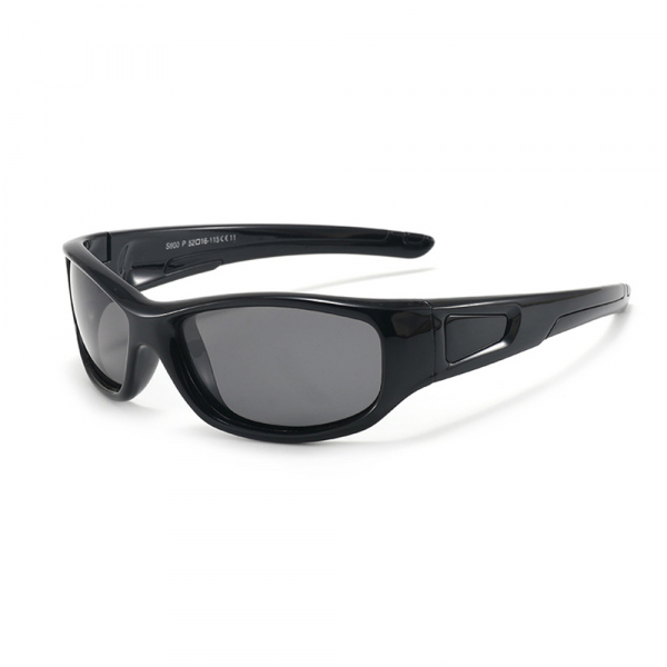 Ochelari De Soare Sport Copii Techsuit 800-C11, Polarizati, Negri