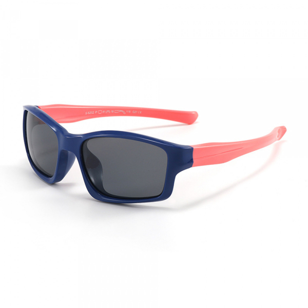 Ochelari De Soare Sport Copii Techsuit 8202-C21, Polarizati, Bleumarin Roz