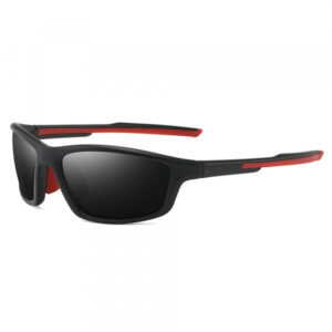 Ochelari De Ciclism Unisex Techsuit 3047, Protectie UV, Negri Rosii