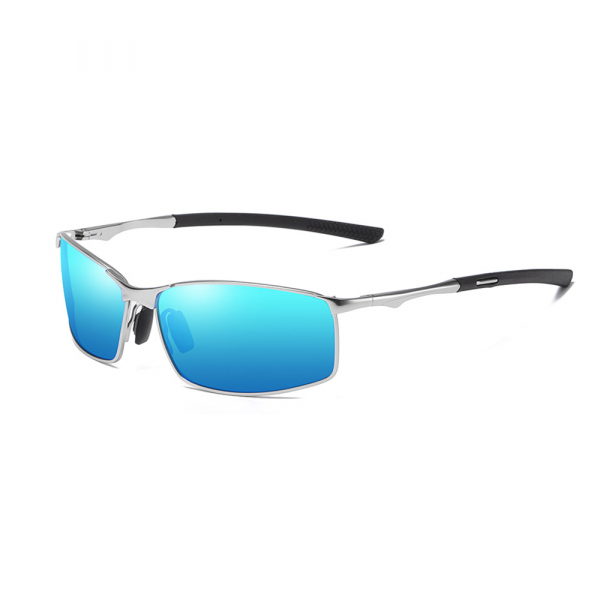 Ochelari De Soare Barbati Techsuit 559, Polarizati, Protectie UV, Argintii Albastri