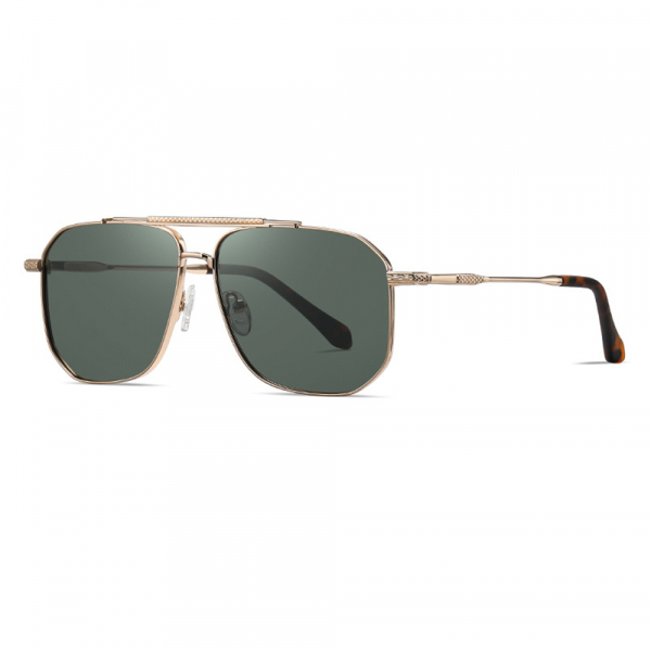 Ochelari De Soare Barbati Techsuit 8538, Polarizati, Protectie UV, Aurii Verzi