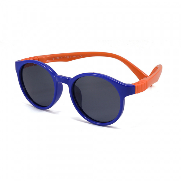 Ochelari De Soare Copii Techsuit 22049, Polarizati, Albastri Portocali
