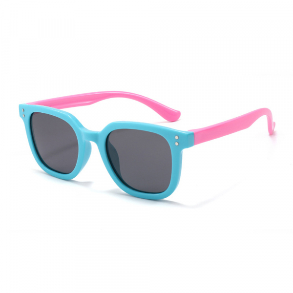 Ochelari De Soare Copii Techsuit 8351-C27, Polarizati, Albastri Roz