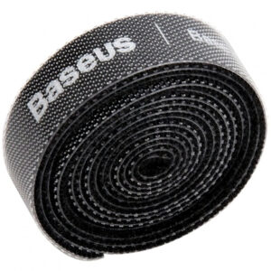 Organizator Cabluri Baseus Circle, Velcro, 0.5m, Negru ACMGT-A01
