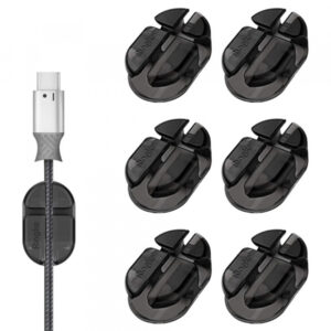 Organizator Cabluri Ringke, Set 6 bucati, Negru