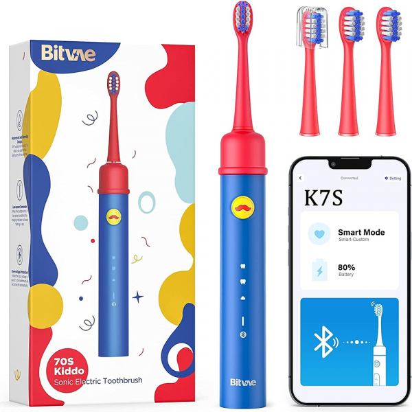 Periuta De Dinti Electrica Bitvae BVK7S Kids, Albastra Rosie