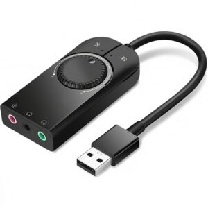 Placa de sunet USB UGREEN CM129, 3 x Jack 3.5mm, Negru
