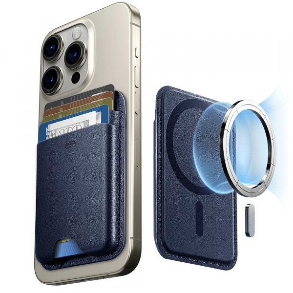 Portofel Magsafe, ESR, Boost, Bleumarin