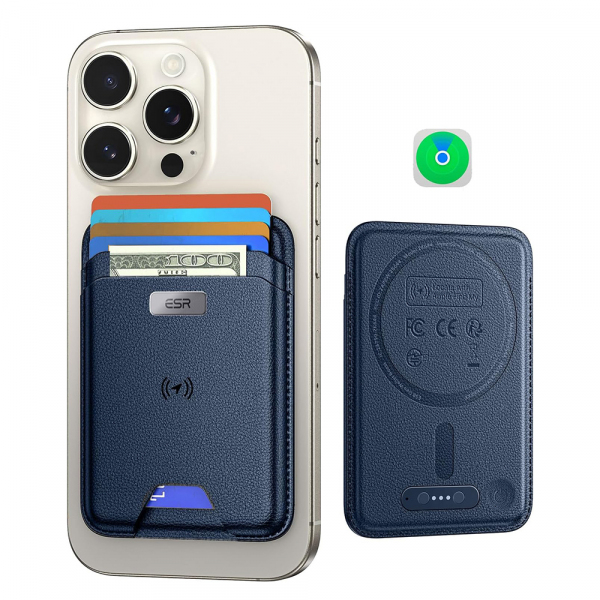 Portofel Magsafe, ESR, Classic Geo, Bleumarin