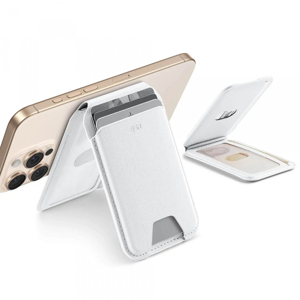 Portofel Magsafe, ESR, Stand, Alba