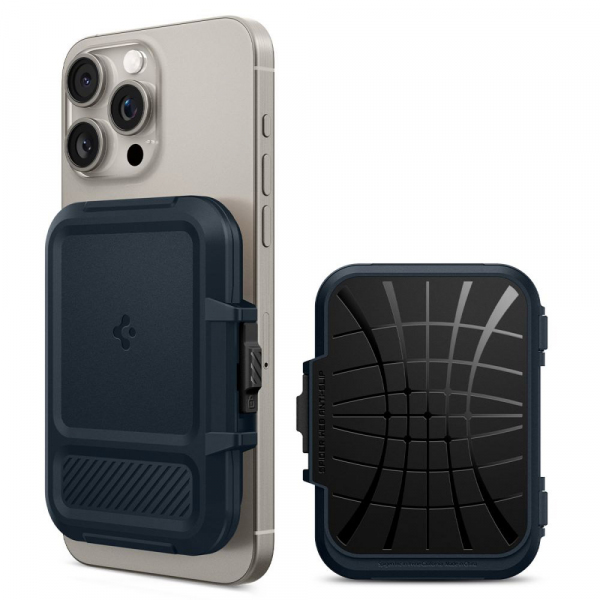 Portofel Magsafe, Spigen, Lock Fit, Negru AFA08526