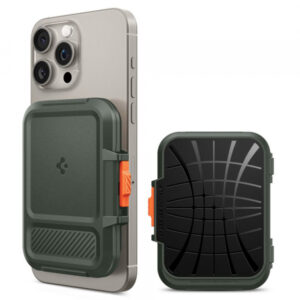 Portofel Magsafe, Spigen, Lock Fit, Verde AFA08528