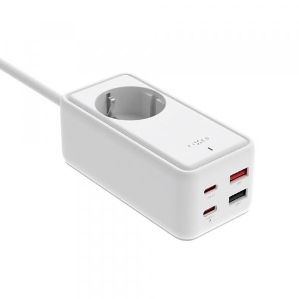 Prelungitor Fixed, 1 x Schuko - 2 x USB-A - 2 x USB-C, Alb