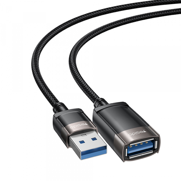 Prelungitor USB Yesido GS26, 1.5m, Gri