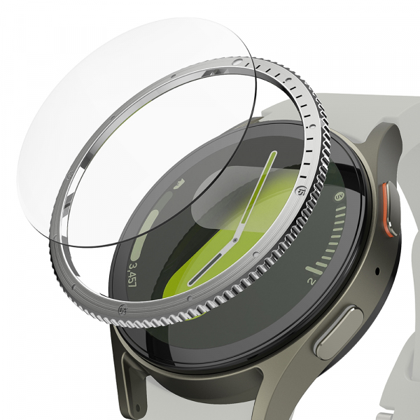 Rama Protectie Ringke Styling pentru Samsung Galaxy Watch7 40mm, Model 7, Argintie