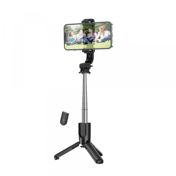 Selfie Stick Bluetooth HOCO K17, Universal, Negru