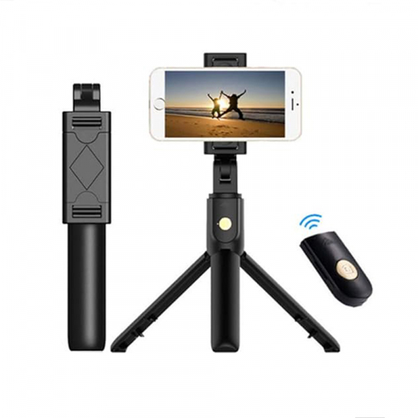 Selfie Stick Bluetooth Techsuit K07, Universal, Negru