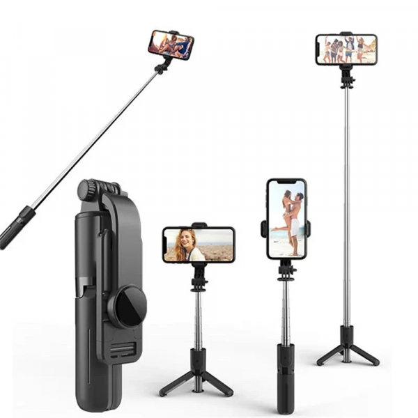 Selfie Stick Bluetooth Techsuit L11, Universal, Negru
