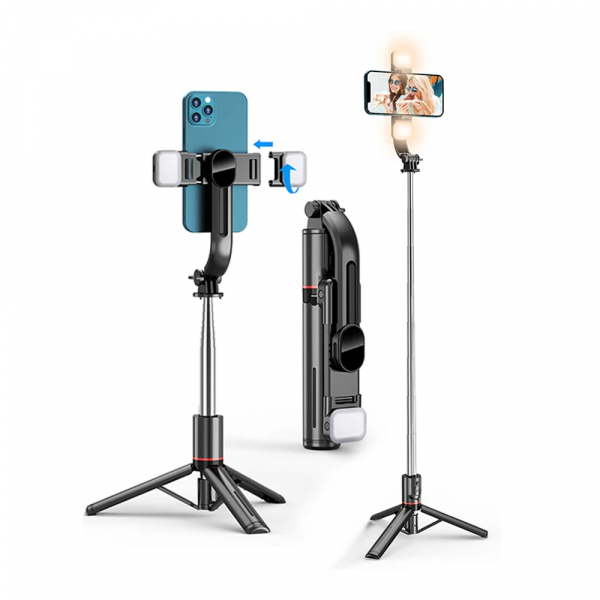 Selfie Stick Bluetooth Techsuit L13d, Universal, Negru