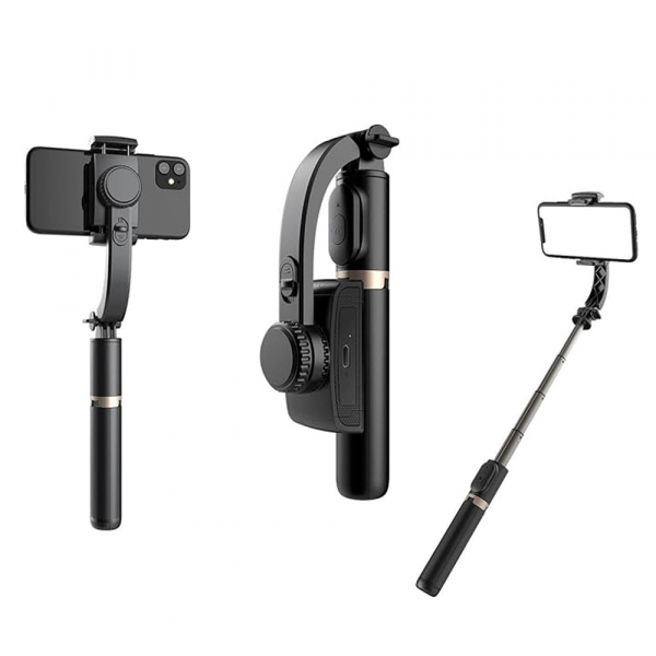 Selfie Stick Bluetooth Techsuit Q08, Universal, Negru