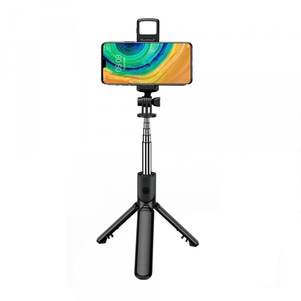 Selfie Stick Bluetooth Techsuit S03-S, Universal, Negru
