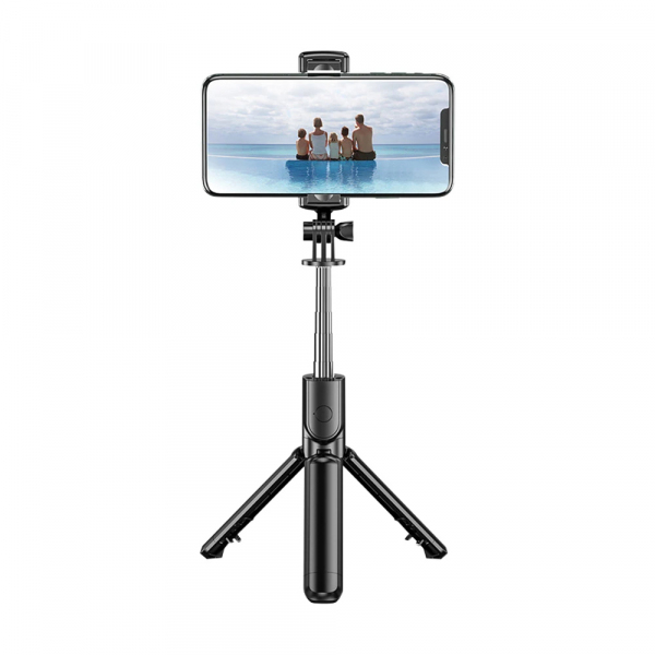 Selfie Stick Bluetooth Techsuit S03, Universal, Negru