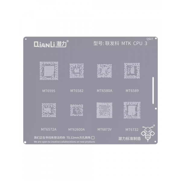 Sita BGA QIANLI QS17 pentru CPU MediaTek 6500 / 6200 / 6700 / 6800 Series