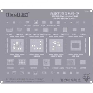 Sita BGA QIANLI QS509 pentru CPU Qualcomm SnapDragon 888 / 8Gen1 / 8+Gen1 / 8+4G-SM8350 / 8450 / 8475 / 8452