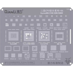 Sita BGA QIANLI QS529 pentru CPU Samsung Exynos 990 / 2100 / 2200 / E9925
