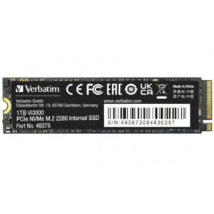 Solid State Drive (SSD) Verbatim VI3000, 1TB, NVMe M.2 2280, PCIe 49375