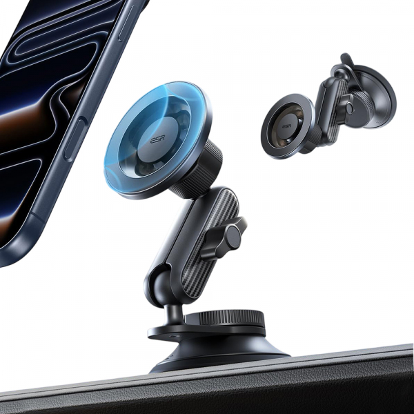 Suport Auto Magnetic ESR OmniLock Dash, Universal, Negru
