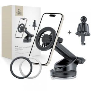 Suport Auto Magnetic Tech-Protect N56 2in1, Universal, Negru