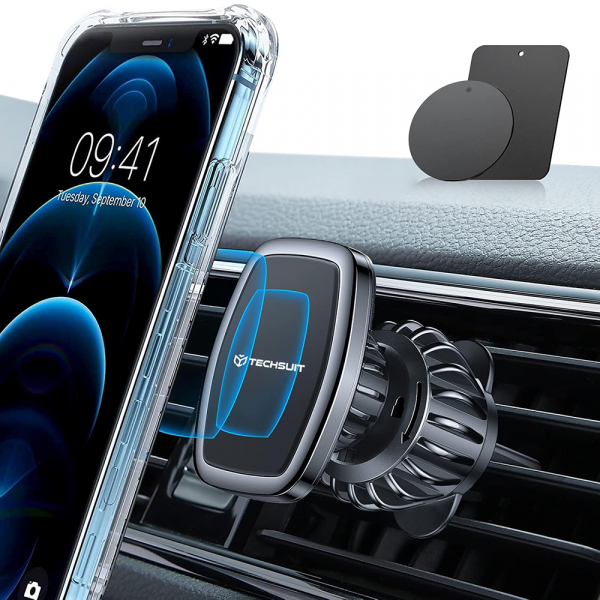 Suport Auto Magnetic Techsuit S2, Universal, Negru