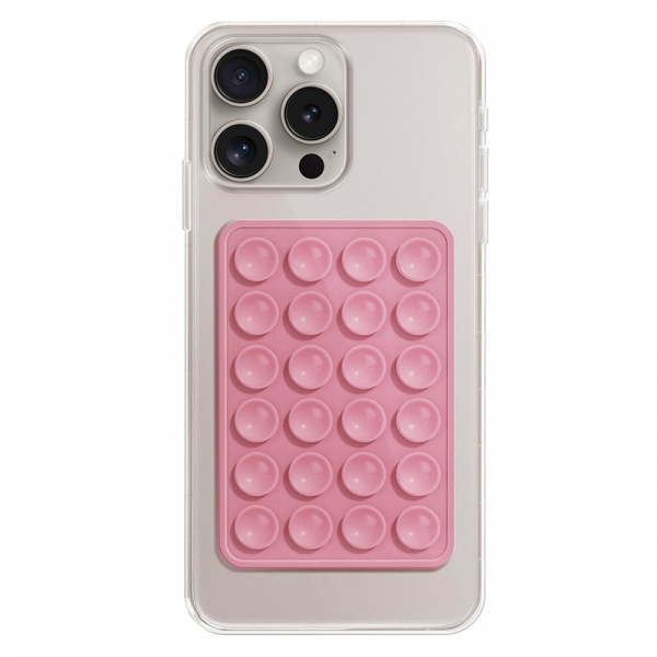 Suport cu Ventuze Techsuit SPP-PAD, Roz Deschis
